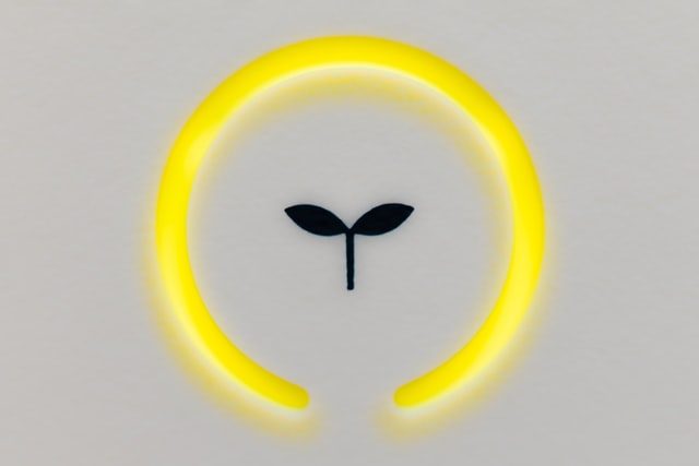 Symbol of green thinking leaf